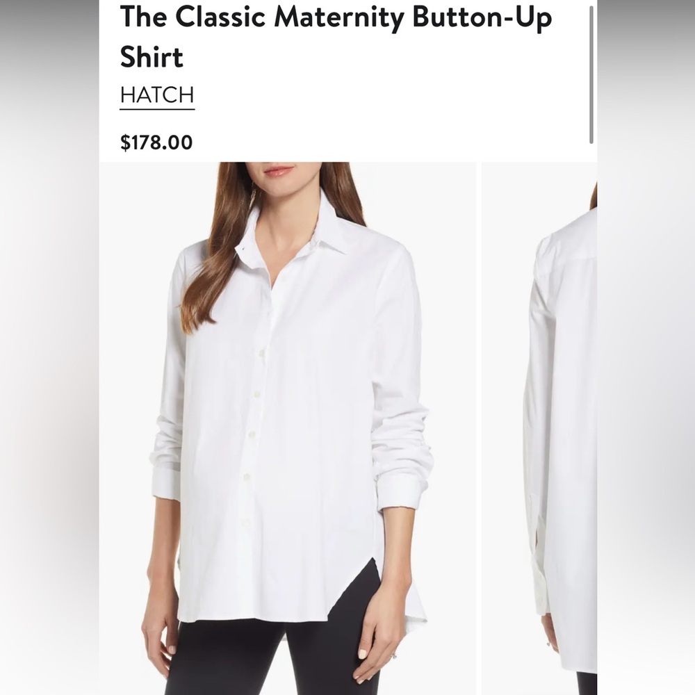 nwt Hatch Collection Nursing Friendly Maternity Classic Buttondown White Large 3 - Picture 12 of 16